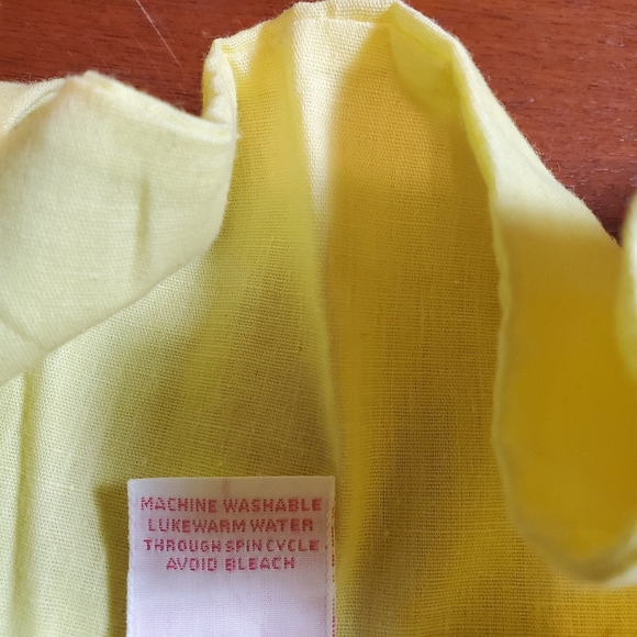 ☀️ NWOT Vintage 60s Yellow House Dress Smock L 🌼 - Picture 7 of 10